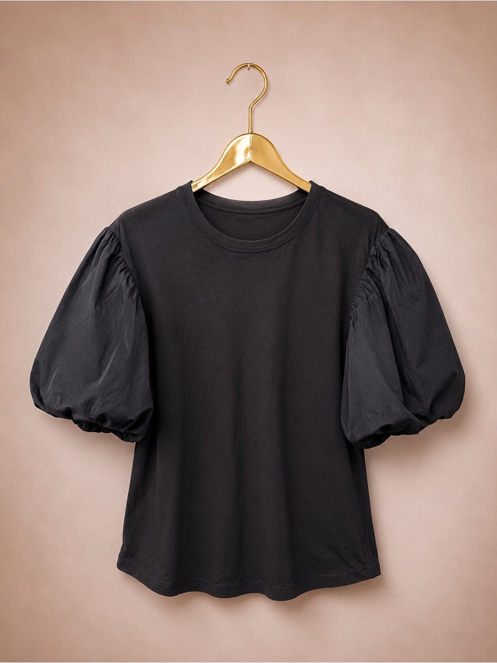 A.L.C. Black Puff Sleeve Tee